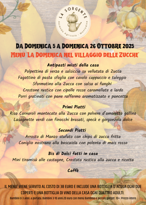 Villaggio delle Zucche. Il pranzo della Domenica - Agriturismo "La Sorgente" (CR)