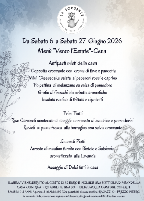 Da Sabato 6 Giugno...Primi sapori d'estate! - Agriturismo "La Sorgente" (CR)