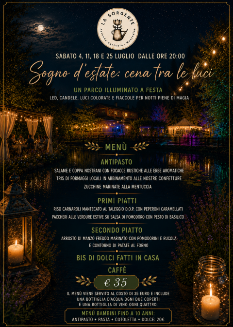 I Sabati di Luglio sono un Sogno d'estate.. Torna il parco delle luci! - Agriturismo "La Sorgente" (CR)