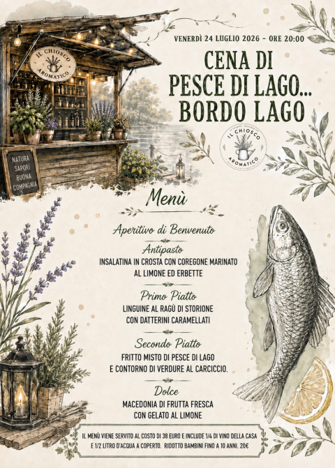 Venerdì 24 Luglio: pesce di lago - Agriturismo "La Sorgente" (CR)
