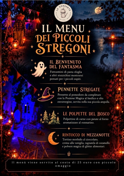 Cena del 31 Ottobre: Menù Bambini - Agriturismo "La Sorgente" (CR)