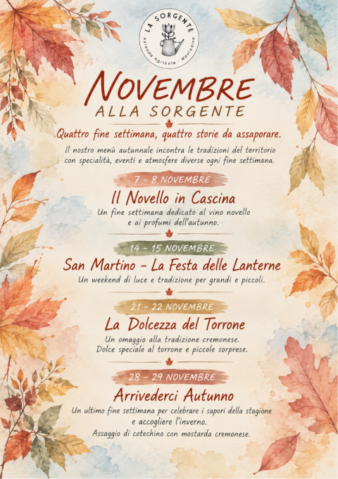 Novembre e la festa d'autunno! - Agriturismo "La Sorgente" (CR)