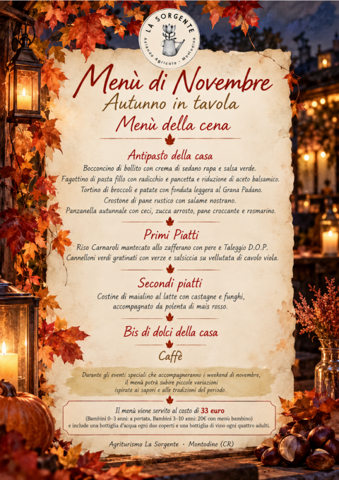 Le Cene di Novembre - Agriturismo "La Sorgente" (CR)