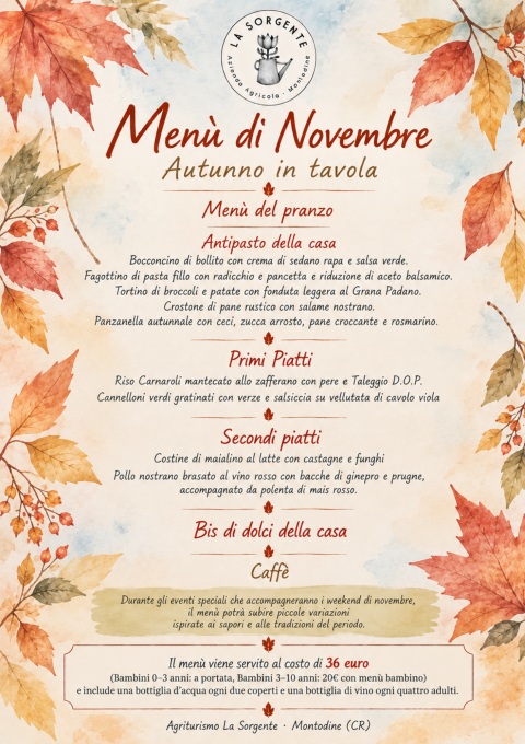 Il pranzo della Domenica - Agriturismo "La Sorgente" (CR)